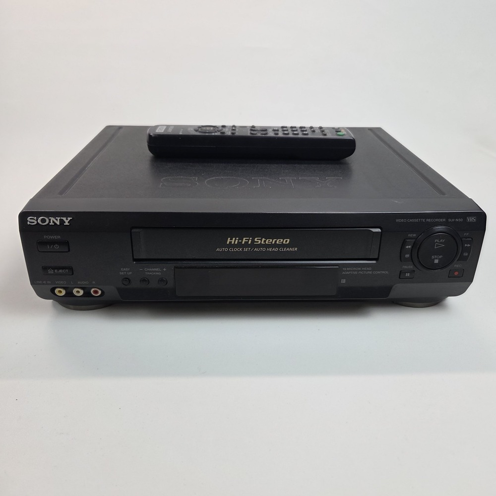 Sony SLV-N50 VCR VHS Player 4-Head‎ Hi-Fi Stereo w/ Remote - Won't Rewind